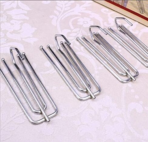 50pcs Curtain Drapery Pleat Hooks 4 Prongs Drapery Hooks Pinch Pleat Clips Hooks in Saudi Arabia