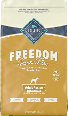 Blue Buffalo Freedom Grain Free Recipe for Dog, Healthy Weight Chicken Recipe, 4 lb in Kuwait