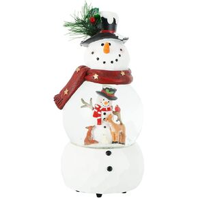 Snow Globe Christmas Water Globe Christmas Decoration Music Crystal Ball 100mm Snow Globes Santa Claus with Snowflakes in Kuwait