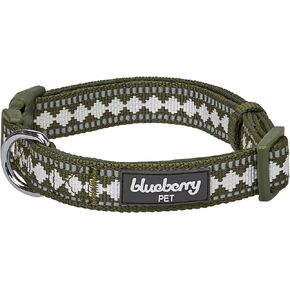 Blueberry Pet Adjustable Dog Collar, Soft & Safe, 3M Reflective, Neoprene Padded, Navy Pastel, Dog Collars for Medium Dogs, Small Dog Collar, Eco-Friendly, Perfect for Pet Lovers & Owners
