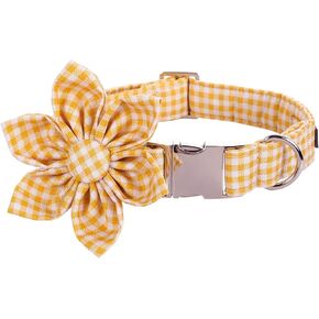 Lionet Paws Valentine‘s Day Dog Collar with Flower, Soft and Comfortable, Adjustable Collar for Medium Dogs Girl, Neck 13.5-22 inches in Kuwait