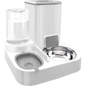 MEETSTARS Automatic Dog Cat Feeders Water Bowls Large Capacity 1 L with Food Container Large Capacity 2.2L,Indoor Portable Water Dispenser for Other Pets for Small Medium Pets (Grey) in Saudi Arabia
