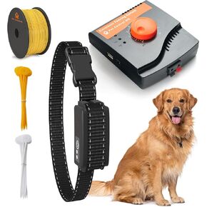 Wireless Dog Fence System - Dog Fence Electric Shock Collar Training - Pet Containment System with Fence Wire Underground Perimeter - 3 Collars in Kuwait