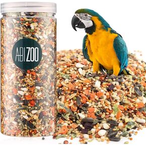 طعام الببغاء الطبيعي من أبيزو، مزيج من بذور الببغاء والخضار والفواكه والمكسرات، مزيج من حبيبات طعام الطيور، يعامل جرة لببغاء فينش، حمامة، كوكاتيل، ماكاو، كونور، طيور الحب، الطيور البرية للمغذيات الخارجية، الوجبات الخفيفة in Kuwait