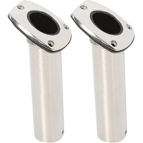 NovelBee 2-Pack Heavy Duty 316 Stainless Steel Fishing Rod Holders Flush Mount 30 Degree withLiner,Gasket (Without Cap) in Saudi Arabia
