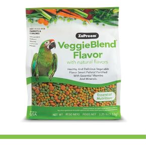 نكهة مزيج الخضار من زوبريم بنكهة طبيعية - طعام صحي للطيور - طعام يومي للببغاوات والكونيور - 17.5 رطل in Kuwait