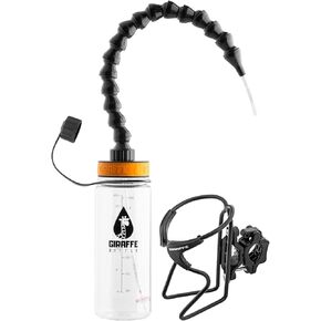 نظام شرب بدون استخدام اليدين على شكل برج الزرافة، زجاجة تريتان شفافة، مع حامل زجاجة مثبت على أنبوب دائري (الطول 25 بوصة / 63 سم) in Kuwait