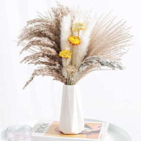 ZFDEBY 110 Pcs Dried Pampas Grass Natural Floral Decor Plants for Home Decor Flowers Bouquet,Wedding Boho Decor Rustic Farmhouse Party Bouquet in Saudi Arabia