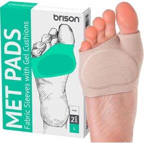 Metatarsal Pads for Women and Men Ball of Foot Cushion - Gel Sleeves Cushions Pad - Fabric Soft Socks for Supports Feet Pain Relief (Beige) Large in Kuwait