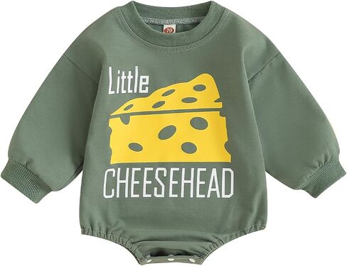 SAYOO Newborn Baby Boy Girl Football Outfit Game Day Sweatshirt Romper Long Sleeve Pullover Bodysuit Fall Winter Clothes in Saudi Arabia