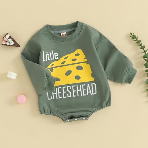 SAYOO Newborn Baby Boy Girl Football Outfit Game Day Sweatshirt Romper Long Sleeve Pullover Bodysuit Fall Winter Clothes in Saudi Arabia