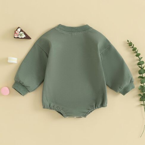 SAYOO Newborn Baby Boy Girl Football Outfit Game Day Sweatshirt Romper Long Sleeve Pullover Bodysuit Fall Winter Clothes in Saudi Arabia