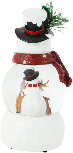 Snow Globe Christmas Water Globe Christmas Decoration Music Crystal Ball 100mm Snow Globes Santa Claus with Snowflakes in Kuwait