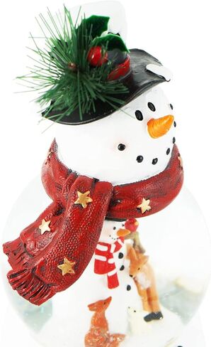 Snow Globe Christmas Water Globe Christmas Decoration Music Crystal Ball 100mm Snow Globes Santa Claus with Snowflakes in Kuwait