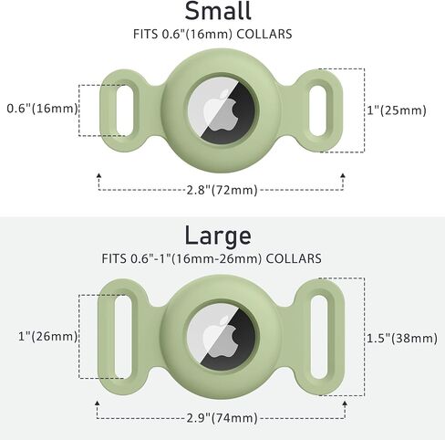 Airtag Dog Collar Holder for Apple Airtag Dog Tracker, 2 Pack GPS Tracking Accessories Anti-Lost Silicone Air Tag Holder Case for Pet Cat Dog Collars (Black+Black, Small) in Saudi Arabia