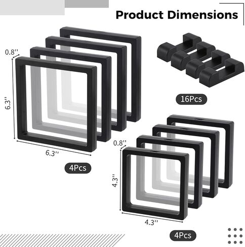 ايكيتي مجموعة من 8 حوامل عرض باطار عائم ثلاثي الابعاد in Kuwait