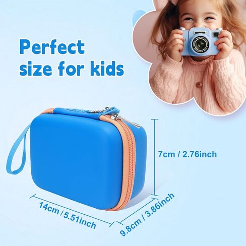 حافظة كاميرا TUNYINSH للأطفال لكاميرات الفيديو الرقمية Goopow/Seckton/YEEHAO/Desuccus/CIMELR/ENGUNS/HOOMOON/Agoigo للأطفال والأطفال، أفضل هدية لعيد الميلاد في عيد الميلاد (أزرق داكن) in Kuwait