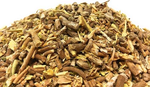 قطع أشواغاندا - جذر الجينسنغ الهندي - الجذر المقطوع مثالي لتعزيز العصائر واللاتيه والشوفان والكاكاو الساخن/الأيورفيدا - الوزن الصافي: 2.11 أونصة / 60 جم in Kuwait