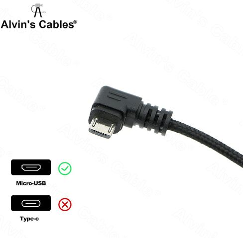 Motor-Power-Cable for Tilta-Nucleus-Nano Micro-USB Right-Angle to D-Tap Alvin's Cables in Saudi Arabia