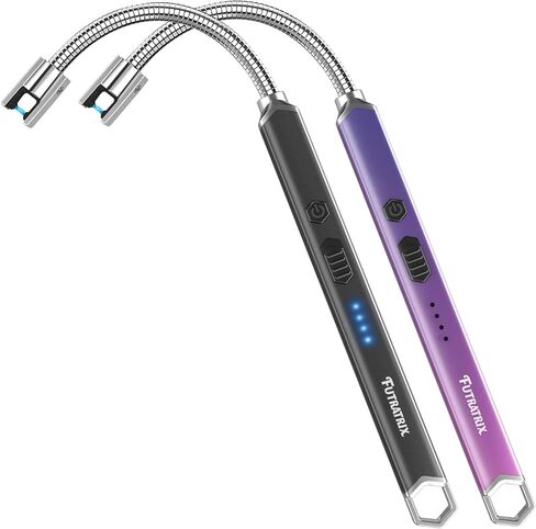 ولاعة شموع إلكترونية من فوتراتريكس مقاومة للرياح وعديمة اللهب قابلة لإعادة الشحن عبر USB (عبوة واحدة - أسود) in Saudi Arabia