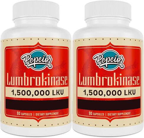 Lumbrokinase 200mg (Max Activity 1,500,000 LKU) - Lumbrokinase Enzymes Supplement, More Effective Than Nattokinase - 90 Capsules in Saudi Arabia