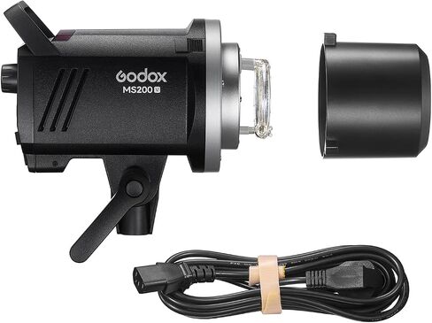Godox MS200V LED Studio Flash 200W, LED Light 2.4G GN53 5600K CCT with LED Modeling Lamp Bowens Mount, Power Output Stability for Photographic Studio Portrait Shooting(MS200 Upgraded Version) in Saudi Arabia