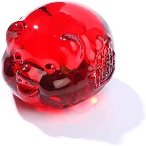 2inches K9 Crystal Pig Figurine Miniatures Glass Animal Pig Pet Miniature House Decoration Zodiac Crafts Cute Ornaments Kids Gifts (Black) in Saudi Arabia