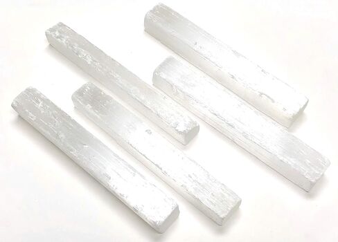 Zentron Natural Selenite Sticklets Bulk Raw Log Crystals (5 Sticks) in Saudi Arabia