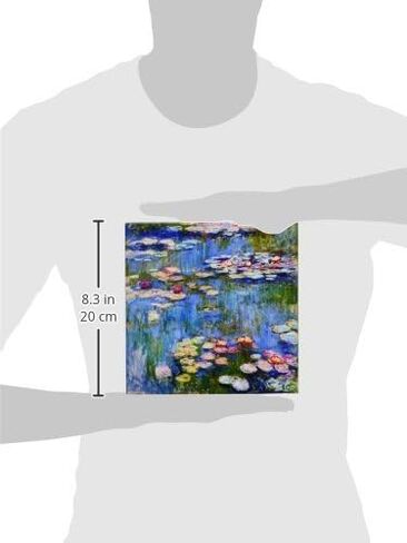 3dRose ct_155655_1 Water Lilies by Claude Monet-Impressionism-Impressionist Water Lilies on Pond-Famous Fine Art Ceramic Tile, 4-Inch in Saudi Arabia