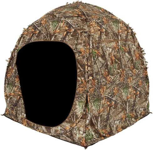 Ameristep Doghouse Lightweight Durable Hunting Spring Steel Ground Blind with 8 Windows & Backpack Carrying Case - 2 Hunters Concealment - Easy Setup & Takedown - Canada Compliant in Saudi Arabia