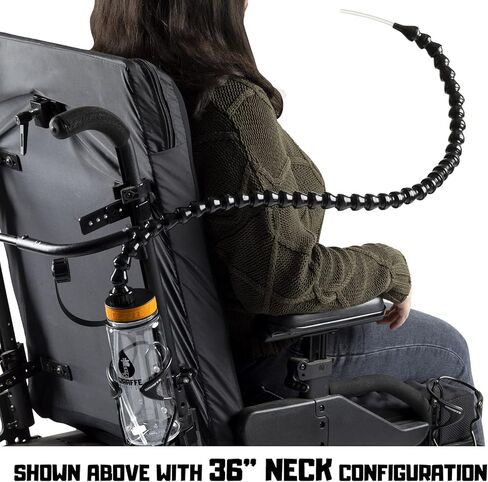 نظام شرب بدون استخدام اليدين على شكل برج الزرافة، زجاجة تريتان شفافة، مع حامل زجاجة مثبت على أنبوب دائري (الطول 25 بوصة / 63 سم) in Kuwait