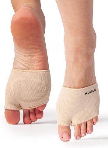 Metatarsal Pads for Women and Men Ball of Foot Cushion - Gel Sleeves Cushions Pad - Fabric Soft Socks for Supports Feet Pain Relief (Beige) Large in Kuwait