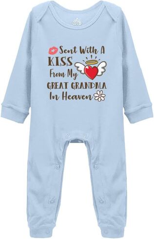 Snagminio Sent with Kiss from Grandma Baby Boy Girl Onesie Newborn Organic Bodysuit Romper in Saudi Arabia