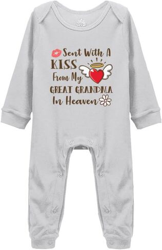 Snagminio Sent with Kiss from Grandma Baby Boy Girl Onesie Newborn Organic Bodysuit Romper in Saudi Arabia