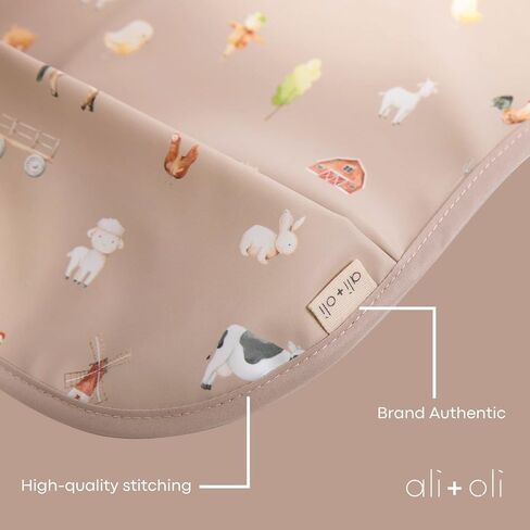 Ali+Oli Smock Bibs for Babies, BPA-Free Oeko-Tex Certified, Waterproof Baby Smock, Machine Washable, Toddlers Ages 6m+ in Saudi Arabia