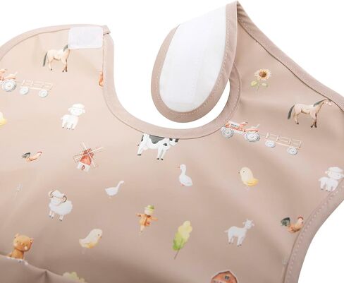 Ali+Oli Smock Bibs for Babies, BPA-Free Oeko-Tex Certified, Waterproof Baby Smock, Machine Washable, Toddlers Ages 6m+ in Saudi Arabia