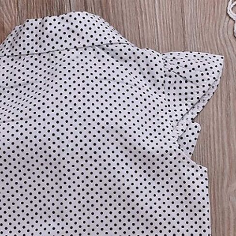 ASTANFY Toddler Baby Girl Dress Sets Polka Dot Ruffle Sleeve Bow Tee Shirt + Yellow Suspender Skirt + Headband Outfits Set in Saudi Arabia
