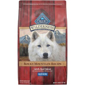 Blue Buffalo Wilderness Rocky Mountain Recipe High Protein, Natural Senior Dry Dog Food, Red Meat with Grain 28 lb bag in Kuwait