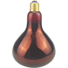 Food Heat Lamps R40 Full Roasted Red Glass Lamp Bulb for Catering Restaurant Kitchen Reptiles Pet,Physiotherapy Heating Use E26 Base, Flood Light Heat Lamp Bulb (125W, Full Roasted Red) in Kuwait