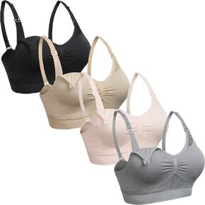 GXXGE Womens Push Up Nursing Bra Seamless Maternity Bra Sleeping Maternity Bralette for Breastfeeding in Kuwait