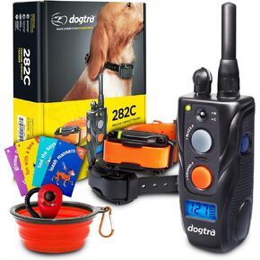 Dogtra 282C Two Dog Remote Training Collar - 1/2 Mile Range, Rechargeable, Waterproof - Plus 1 iClick Training Card, Jestik Click Trainer - Value Bundle in Kuwait