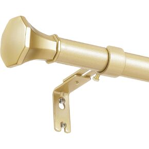 قضبان ستائر بوكس ​​سبيس للنوافذ من 66 إلى 120، قضيب ستارة ذهبي بقطر 1 بوصة، قضيب ستارة نافذة قابل للتعديل، قضبان ستائر شديدة التحمل مع نهايات زخرفية، ذهبي in Kuwait