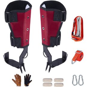 AMSOAN BJFASTLT Tree Climbing Spikes Non-Slip 2 Gear (with Safety Belt) Aluminum Pole Spurs Adjustable Spikes for Hunting Observation, Fruit Picking in Kuwait