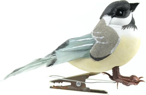 Touch of Nature Artificial Chickadee Bird - Feather Bird 3" - Bird with Clip - Bird Ornaments- Craft Birds - Mushroom Birds in Saudi Arabia