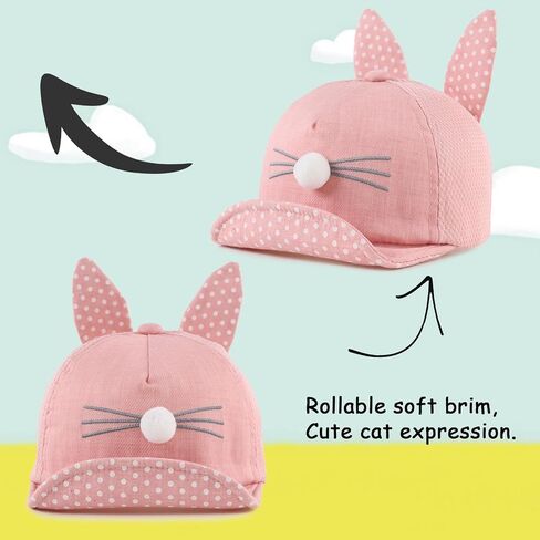 Peecabe Baby Baseball Cap Toddler Infant Boys Girls Sun Hat Breathable Cute Hats for Spring Summer 6M-3T in Saudi Arabia