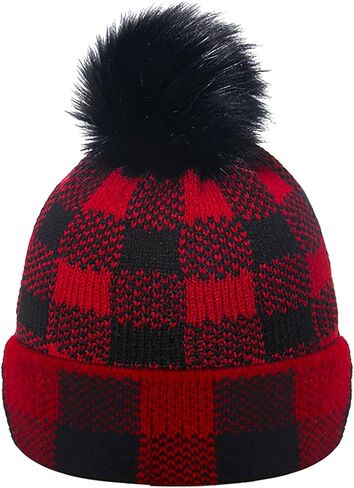 قبعة كريسماس منقوشة كلاسيكية حمراء وسوداء مناسبة للحفلات التنكرية in Kuwait