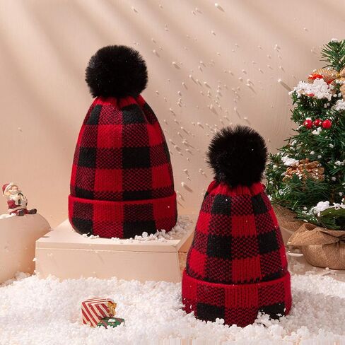 قبعة كريسماس منقوشة كلاسيكية حمراء وسوداء مناسبة للحفلات التنكرية in Kuwait