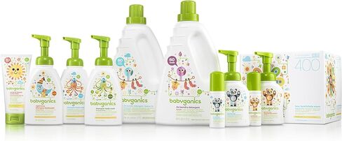 Babyganics Baby Shampoo + Body Wash Pump Bottle, Chamomile Verbena, , 3 Pack, Packaging May Vary in Saudi Arabia