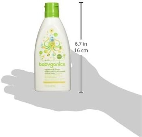 Babyganics Baby Shampoo + Body Wash Pump Bottle, Chamomile Verbena, , 3 Pack, Packaging May Vary in Saudi Arabia
