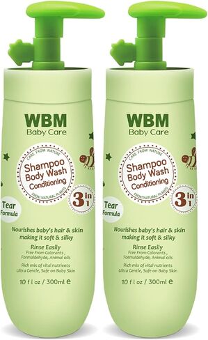 مجموعة هدايا الطفل من دبليو بي إم كير، 5 منتجات للعناية ببشرة الطفل - لوشن وشامبو الطفل، كريم الوجه اليومي، بودرة الأطفال وزيت الأطفال in Kuwait